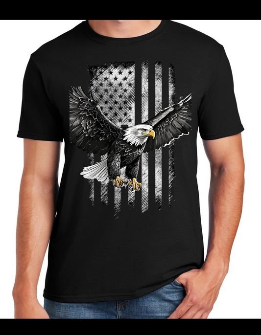 Bald Eagle Flag Graphic T-Shirt