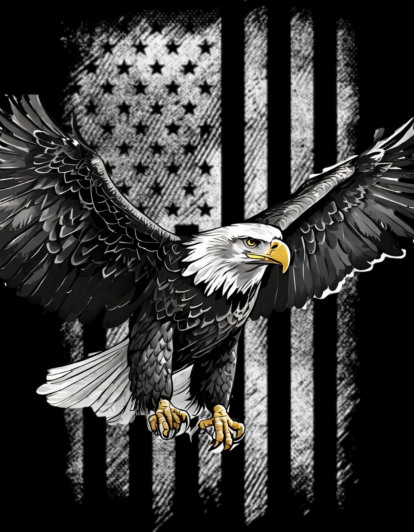 Bald Eagle Flag Graphic T-Shirt